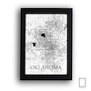 تابلو نقشه ایالت اوکلاهاما ( سفارشی ) مدل N-61011