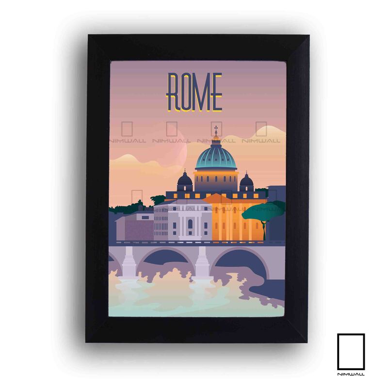 پوستر وینتیج شهر رم مدل N-31077
