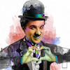 تابلو نقاشی چارلی چاپلین Charlie Chaplin مدل N-99491