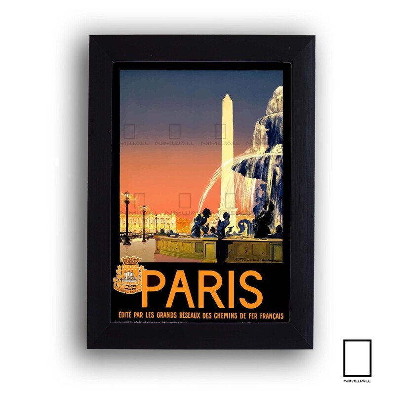 پوستر وینتیج شهر پاریس مدل N-31095