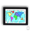 تابلو نقاشی نقشه جهان مدل N-99560