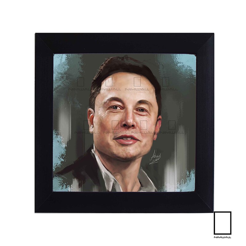 تابلو نقاشی ایلان ماسک elon musk مدل N-99572