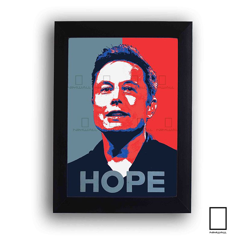 تابلو نقاشی ایلان ماسک elon musk مدل N-99635