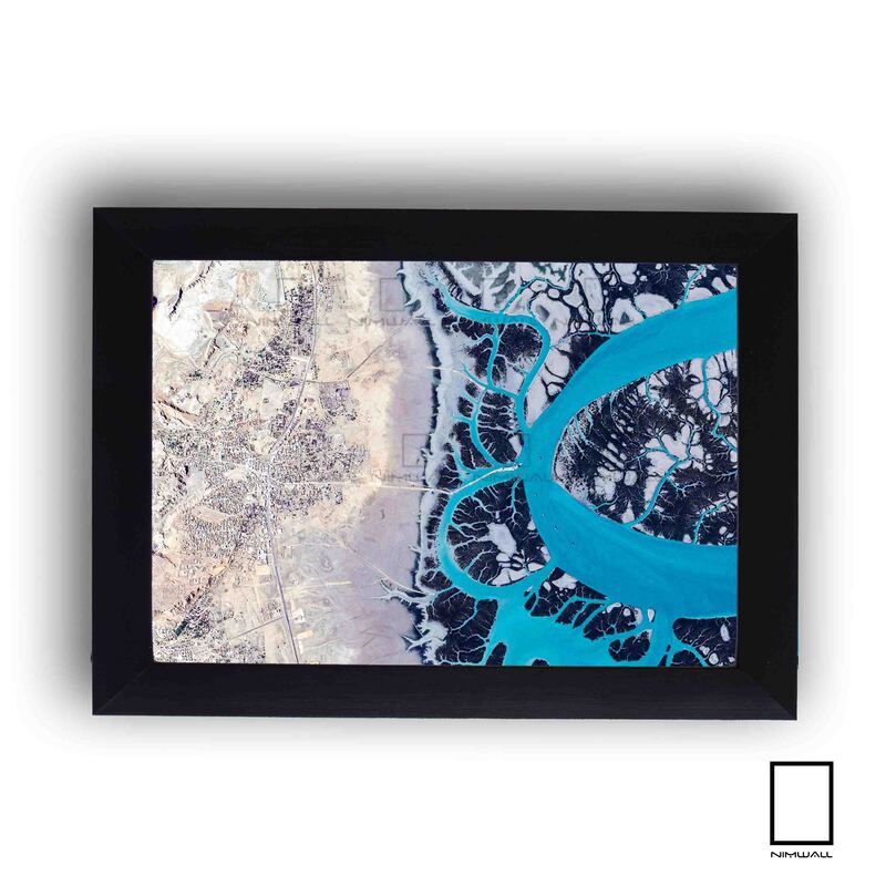 تابلو های « ایران من » تصویر ماهواره ای جزیره قشم مدل N-91027