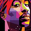 تابلو پاپ آرت توپاک شکور Tupac Shakur مدل N-36001