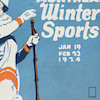 پوستر قدیمی ورزش های زمستانی مربوط به سال 1924 مدل N-31132