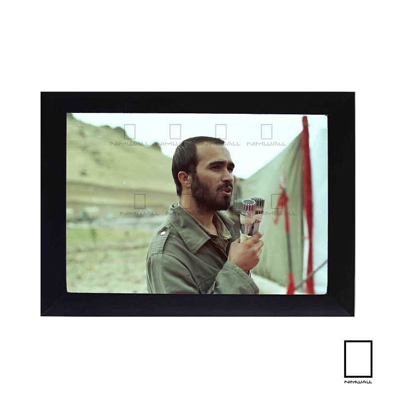 تابلو قهرمان من عکس شهید حسین خرازی مدل N-88012