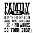 تابلو قانون خانواده Family Rules  مدل N-93040