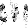 تابلو مخصوص آرایشگاه مردانه مدل N-84087