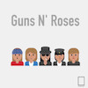 تابلو مینیمال گانز ان روزز Guns N' Roses  مدل N-45087