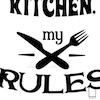 تابلو قانون اشپزخانه Kitchen Rules  مدل N-93062