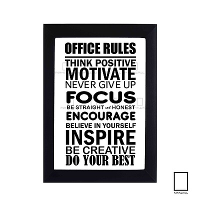 تابلو قانون اداره Office Rules  مدل N-93096