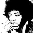 تابلو امضا جیمی هندریکس Jimi Hendrix  مدل N-45114