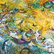 تابلو نقاشی روز پنجم آفرینش اثر استاد محمود فرشچیان مدل N-99877