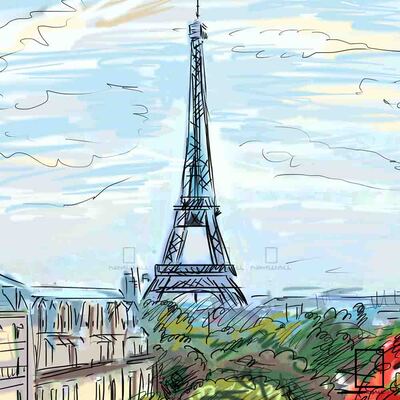 پوستر وینتیج  برج ایفل پاریس مدل N-31167