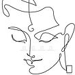 تابلو نقاشی خطی بودا مخصوص یوگا مدل N-99896