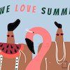 تابلو فانتزی WE LOVE SUMMER مدل N-99121