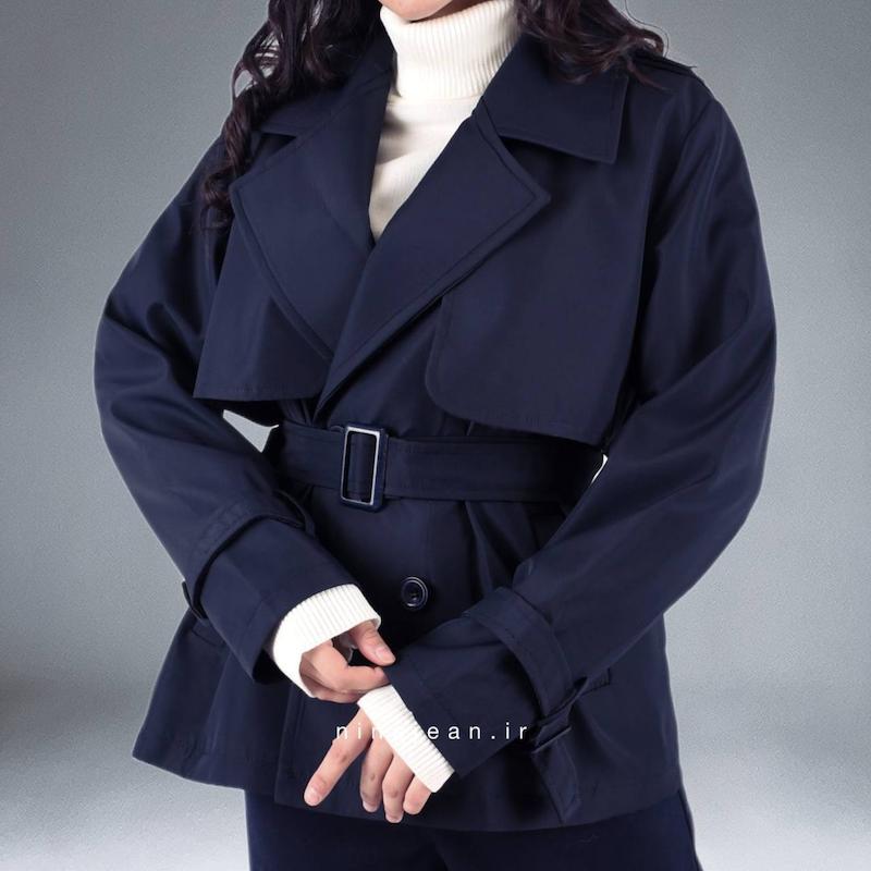 ترنچ کت کراپ قد ۵۵