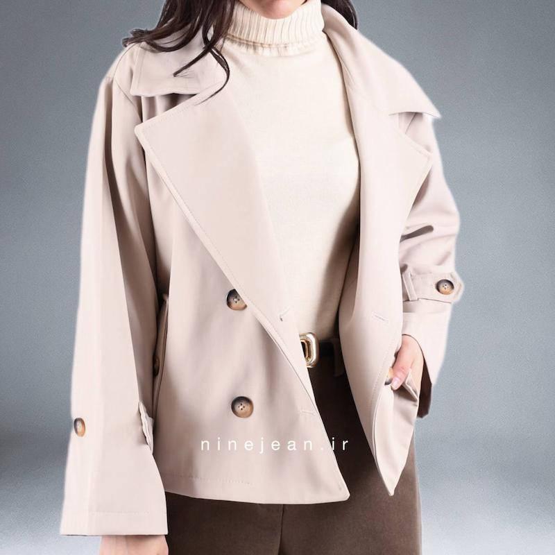 ترنچ کت کراپ قد ۵۰