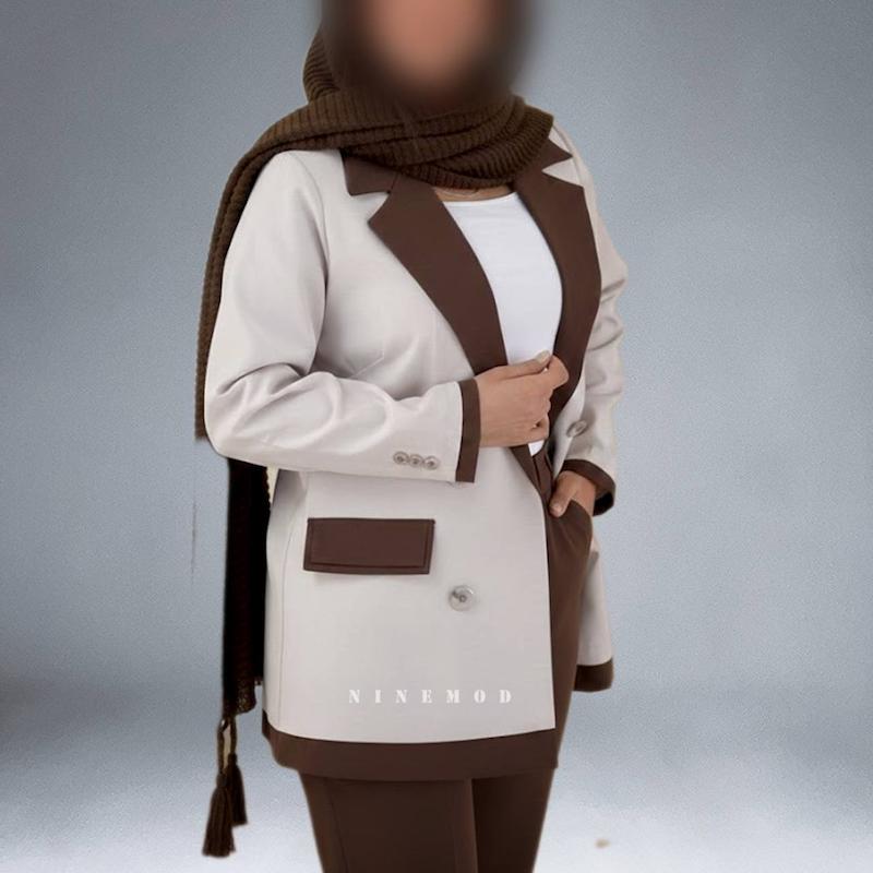 کت ۴ دکمه طرح دار ۵ رنگ کد «  mahor2 »