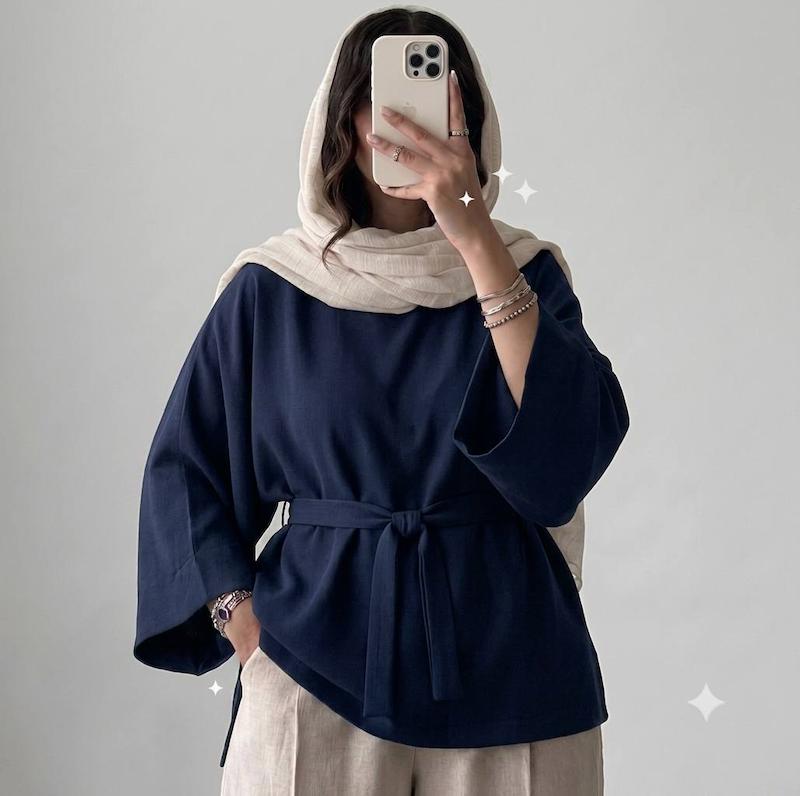 شومیز باکسی جلو بسته۱۳ رنگ کد « tabita »