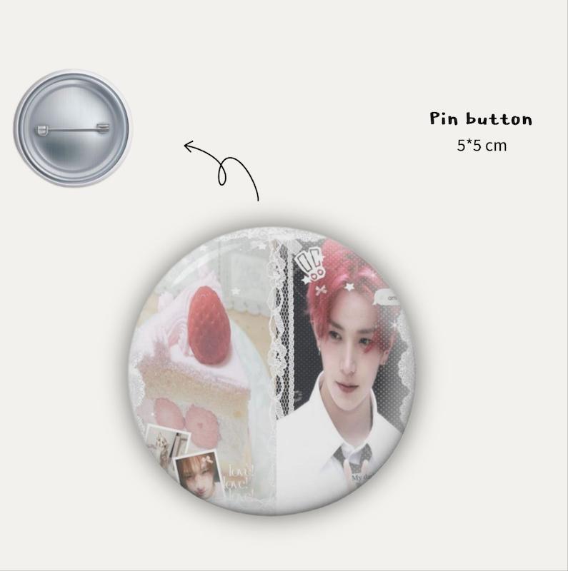 Heeseung strawberry pin button 🍓