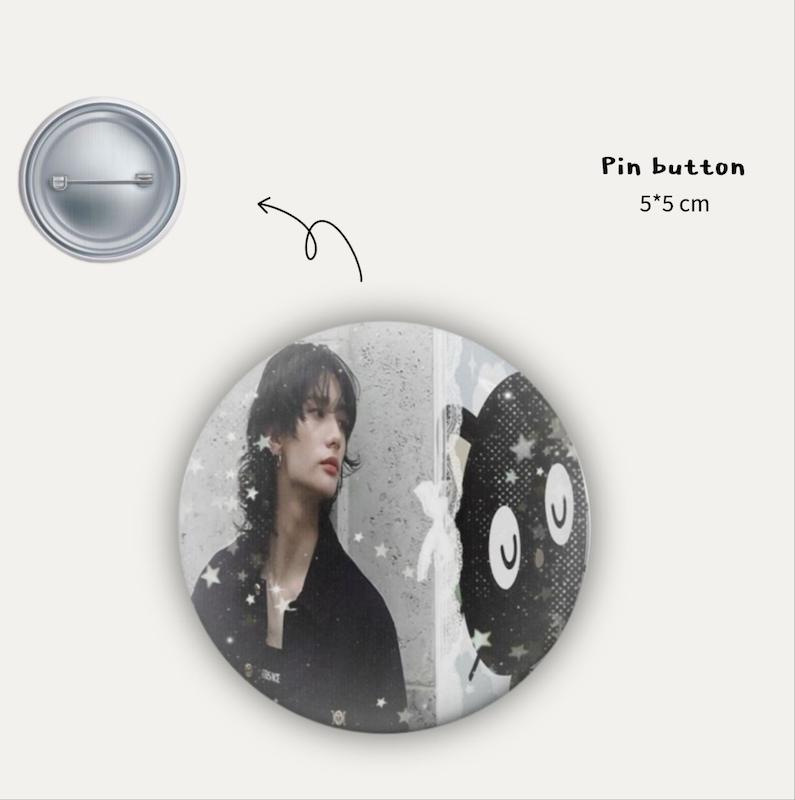 Hyunjin pin button ≽^•༚• ྀི≼ 