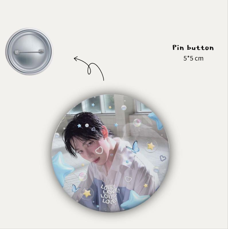 Sunoo butterfly pin button 🧸