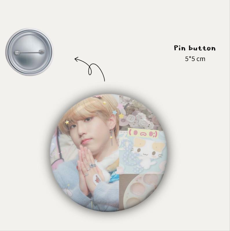 Han fluffy pin button 🎀
