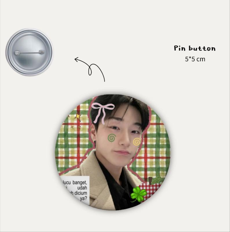 San kawaii pin button 🍋‍🟩🐣