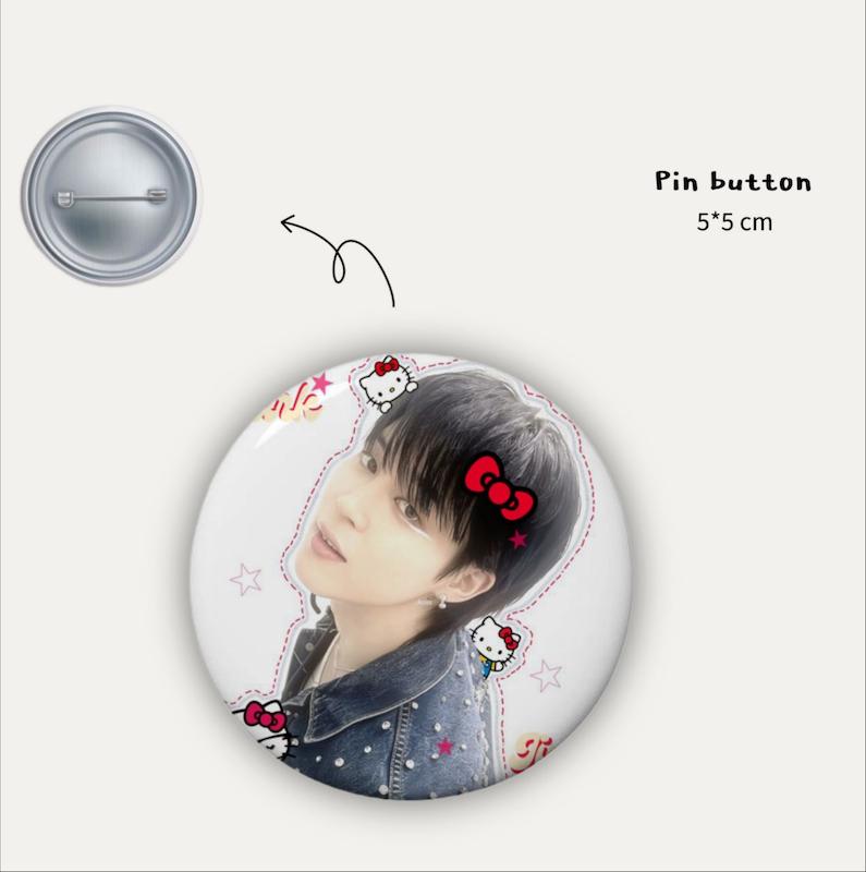 Jimin kitty pin button 