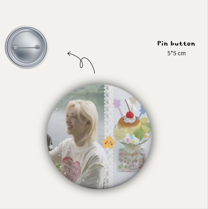 Felix creamy pin button 🍧