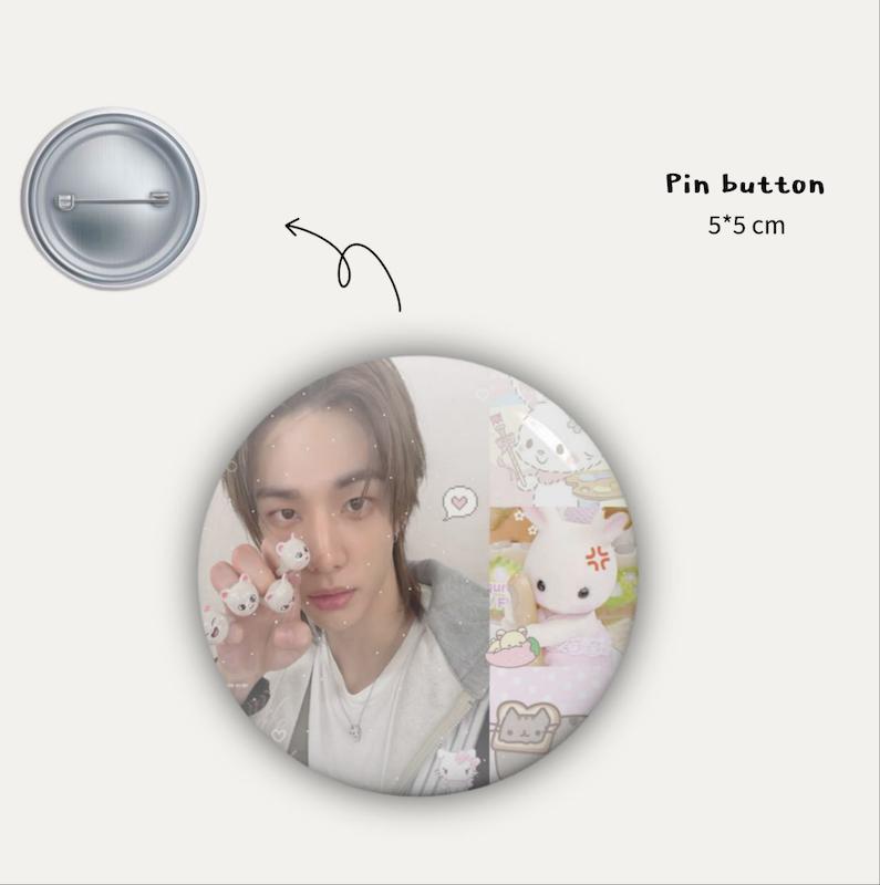 Hyunjin kawaii pin button 🍥