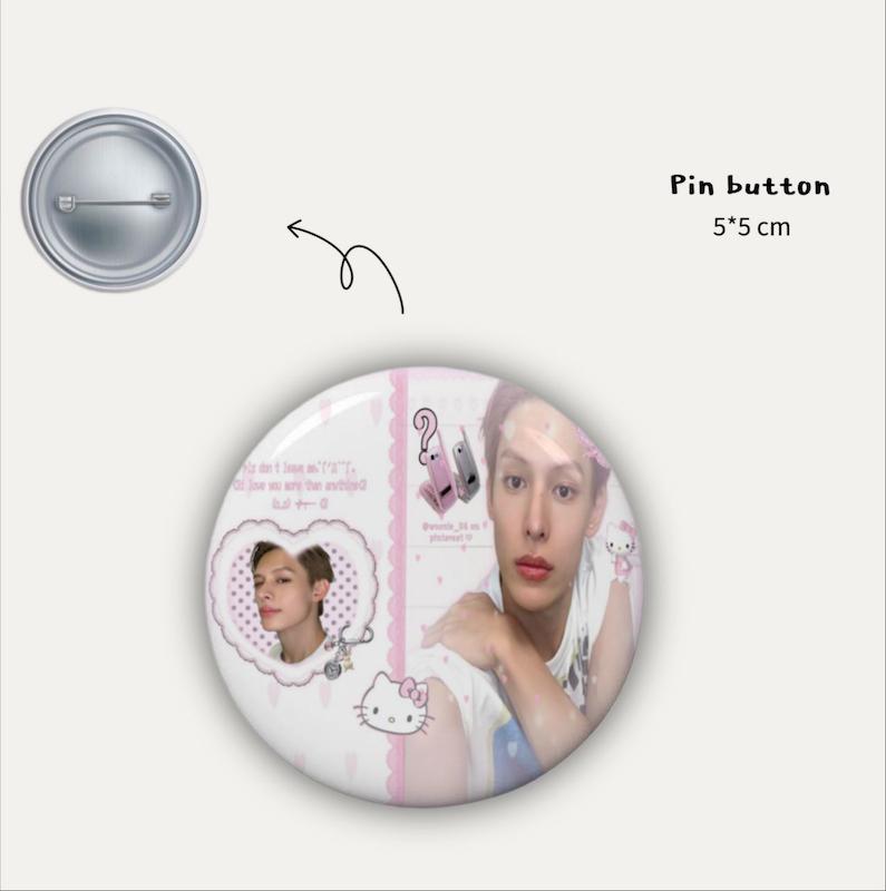 James fluffy pin button 🍰