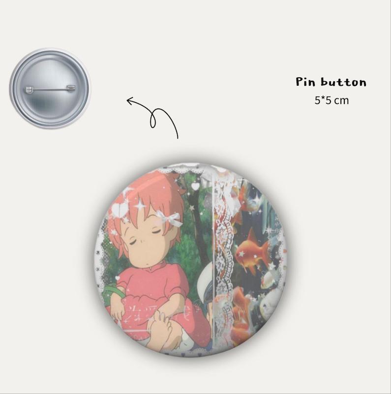 Ponyo pin button 🍥