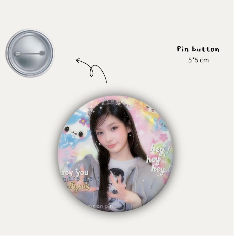 Iroha illit pin button 🍰