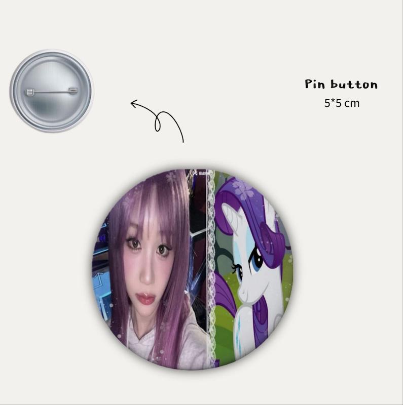 Baby monster pony ver pin button 