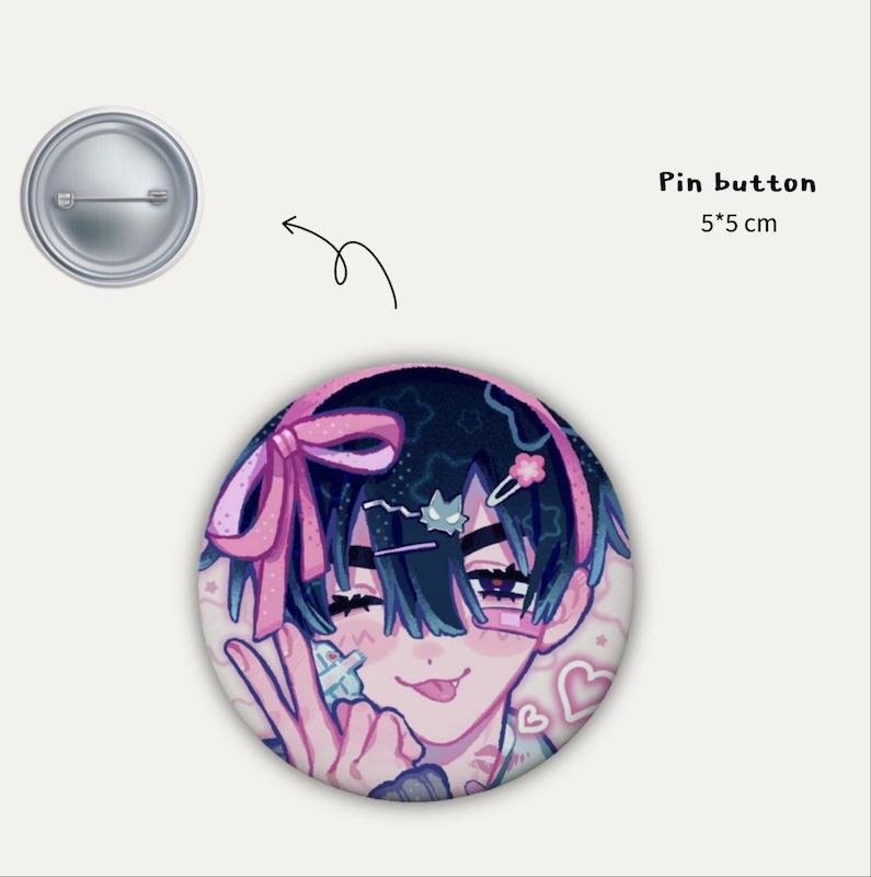 Ivan kawaii pin button 