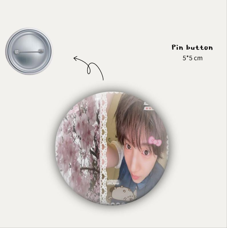 Juhoon ribbon 🎀 pin button 