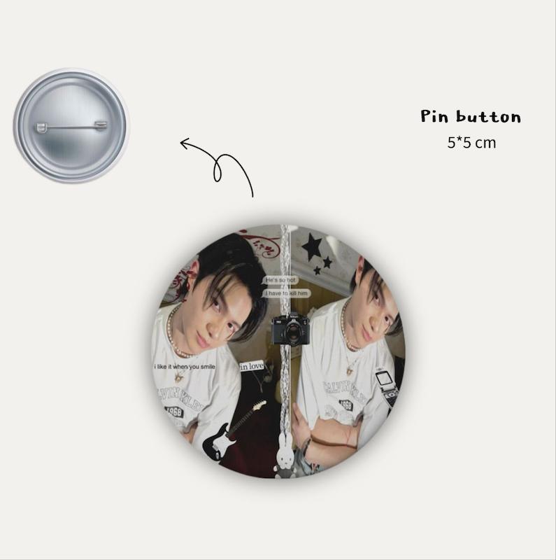 William kawaii pin button 