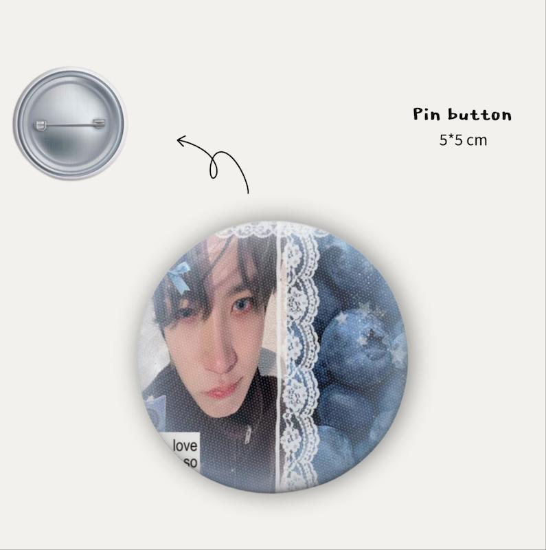 Heeseung blueberry pin button 🫐
