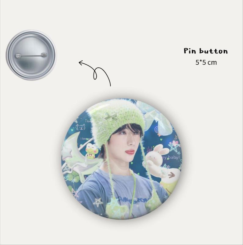 Bomgyu greeny pin button 