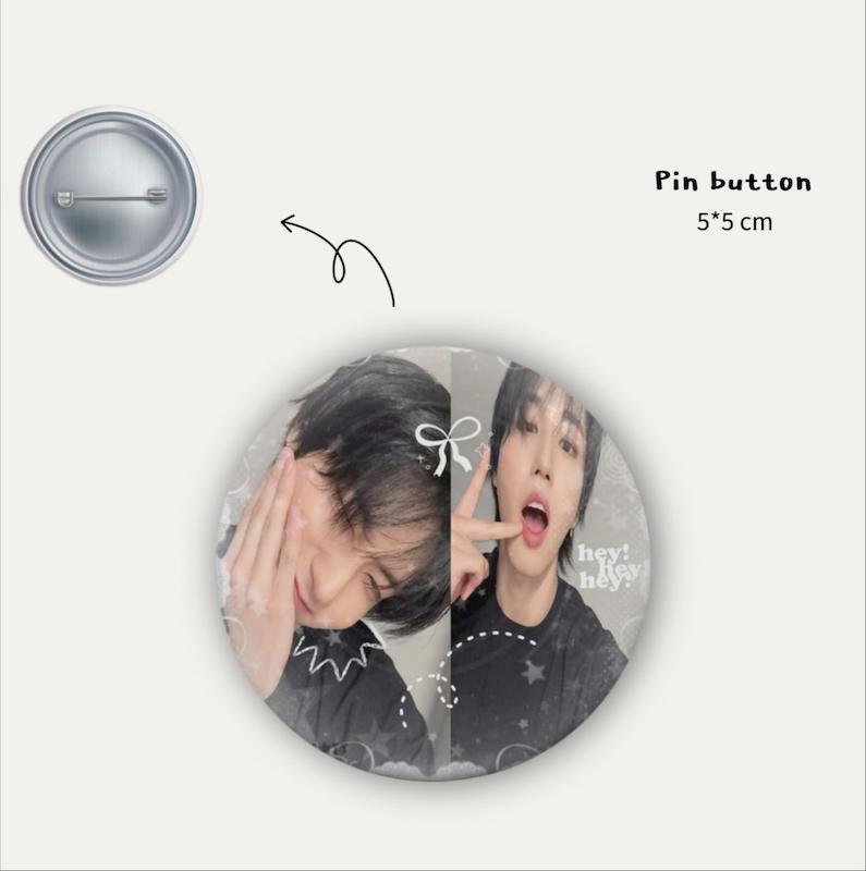 Han kawaii pin button 🍰