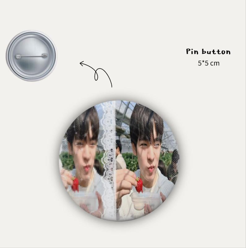 Porr & strawberry pin button 🍭