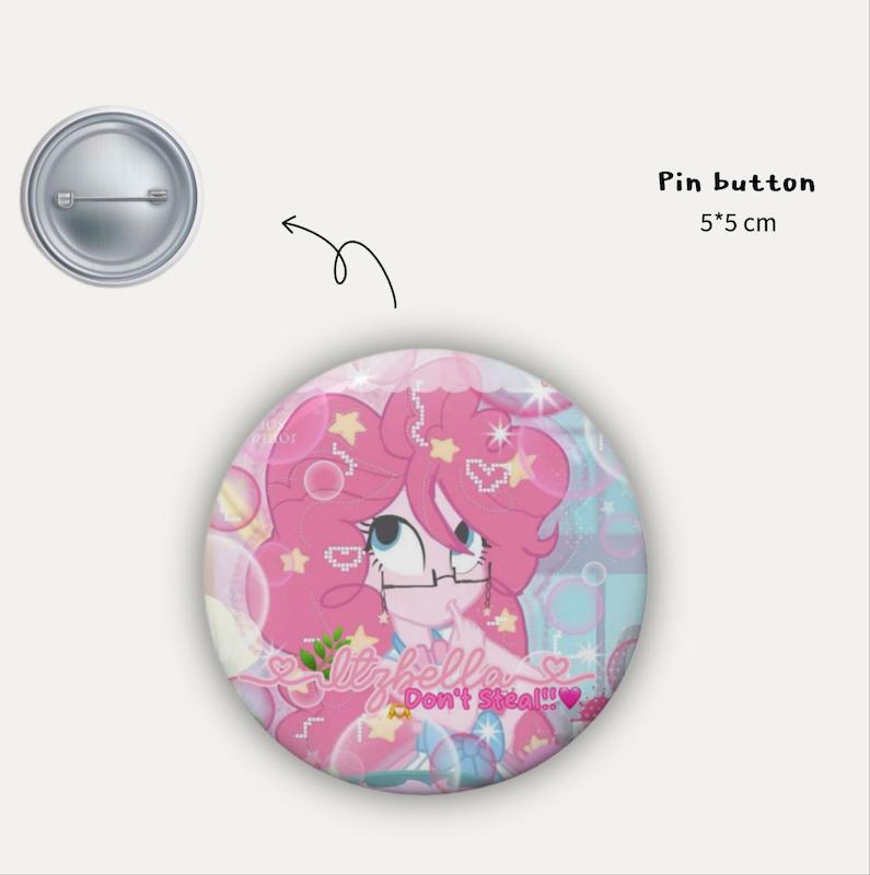 Pinky pie pin button 💕