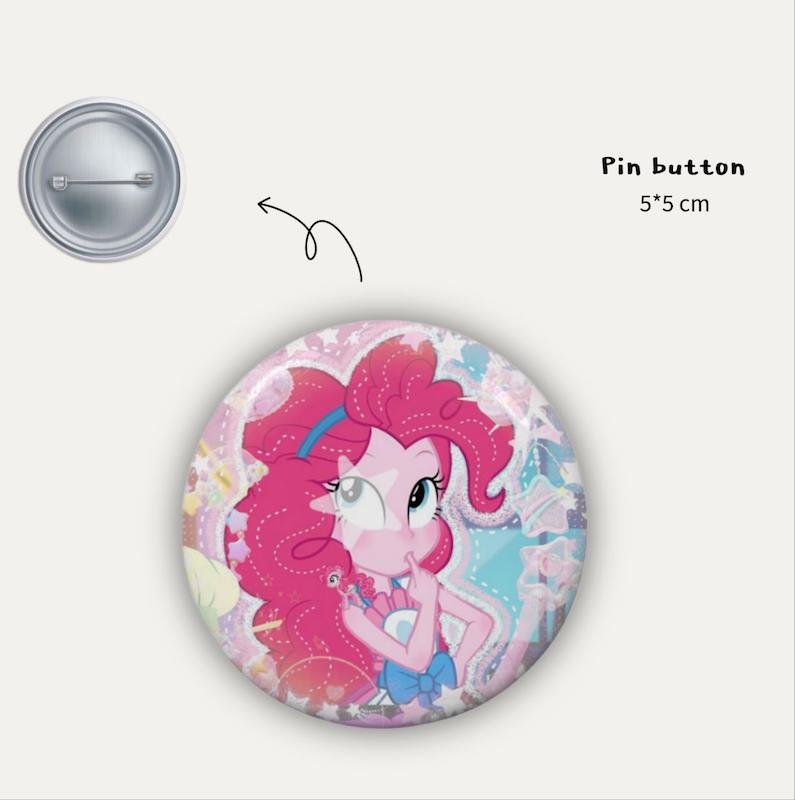 Pinky pie pin button 🎀