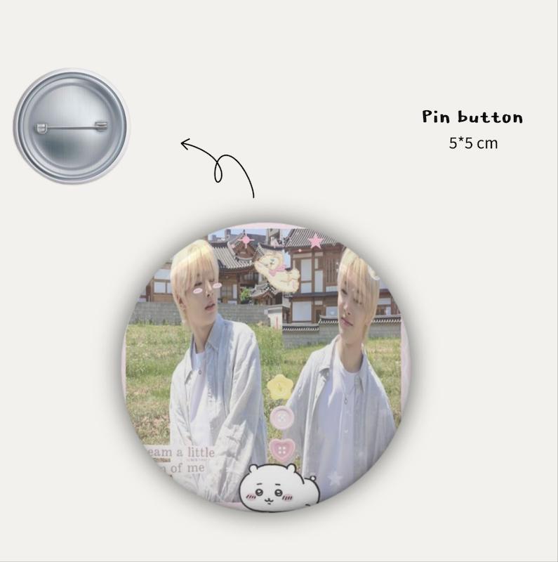 I n kawaii pin button 🐣