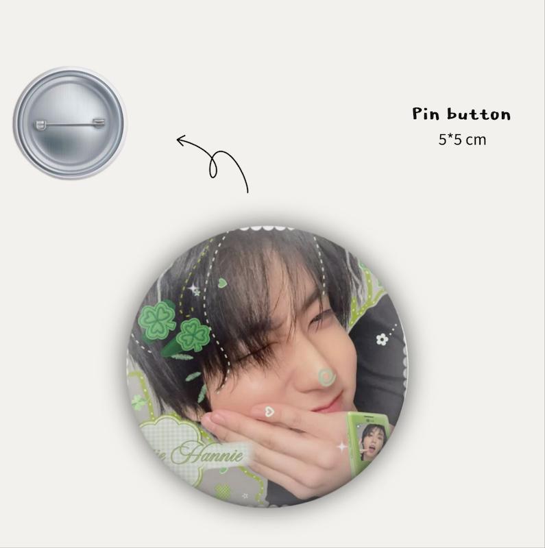 Han green pin button 🌱