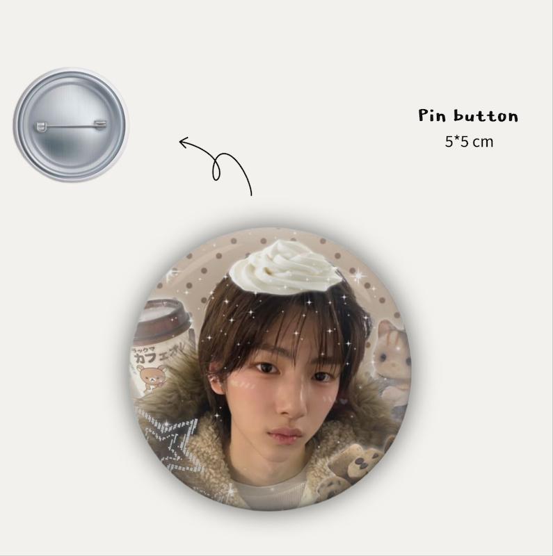 Juhoon creamy pin button 🍰