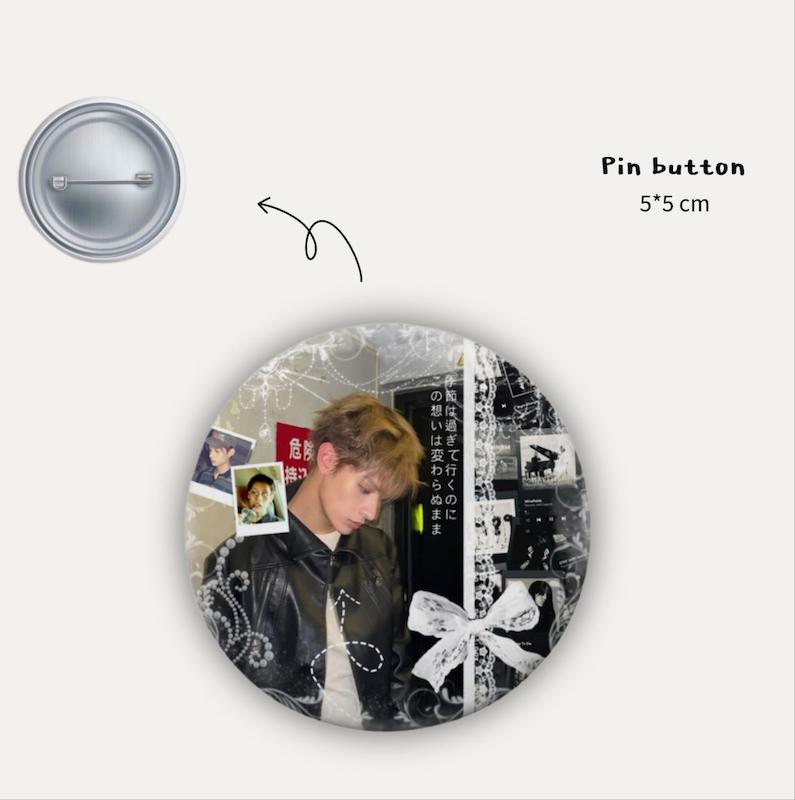 James cortis ribbon pin button 𝜗ৎ